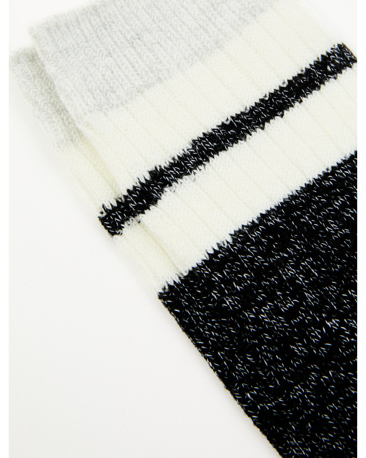 Image #2 - Brother's and Sons Men's Charcoal Rugby Stripe Crew Socks, Charcoal, hi-res