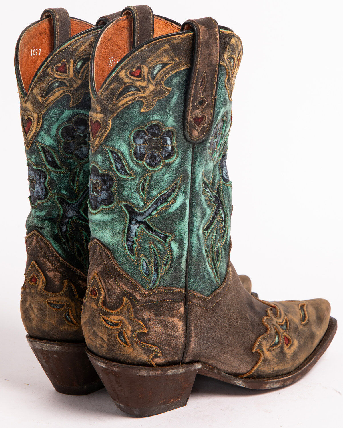 Image #7 - Dan Post Women's Blue Bird Wingtip Western Boots - Snip Toe, Copper, hi-res