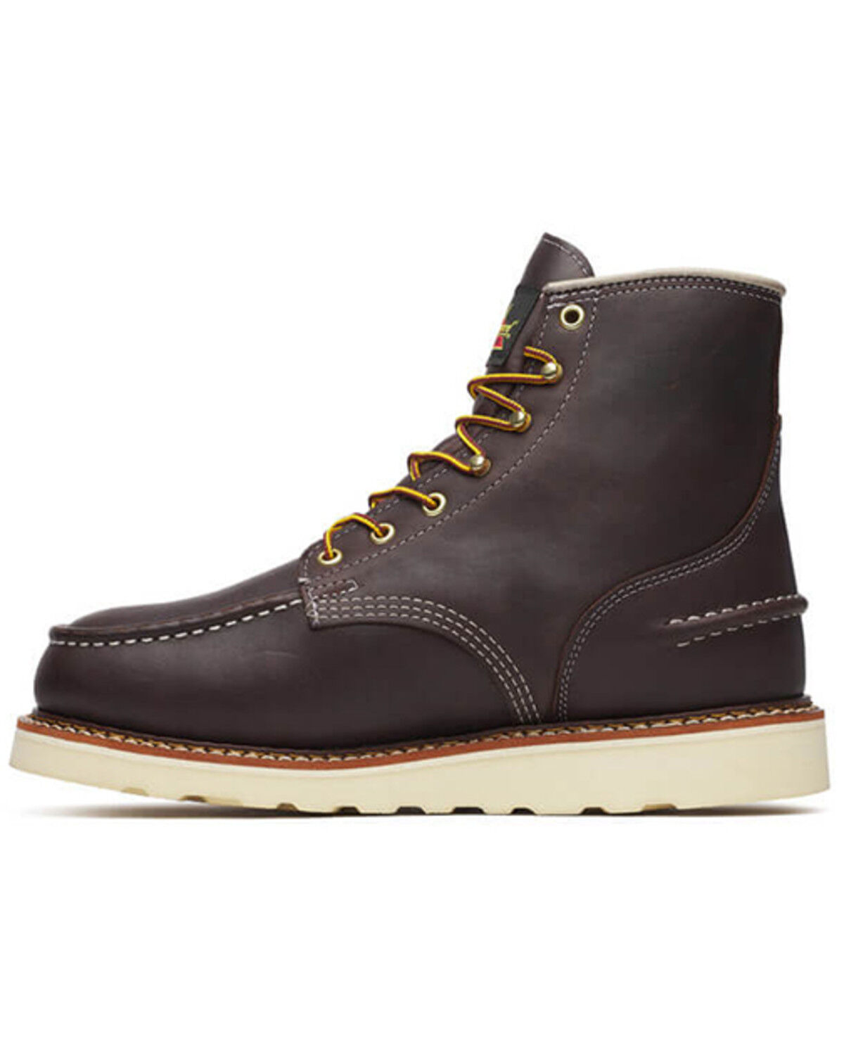 Image #3 - Thorogood Men's 6" Briar Pitstop Waterproof Work Boots - Moc Toe, Brown, hi-res