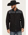 Image #1 - Moonshine Spirit&reg; Men's Instinct Embroidered Solid Long Sleeve Snap Western Shirt, Black, hi-res