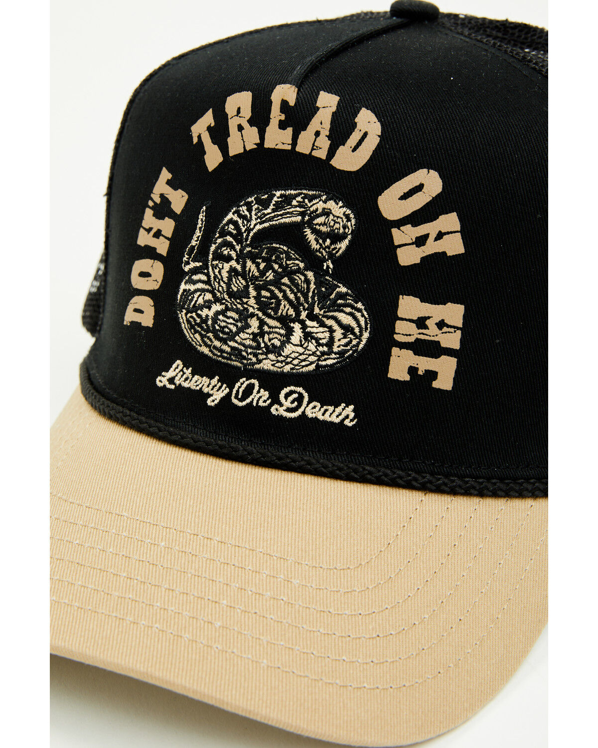Image #2 - Cody James Men's Don't Tread On Me Ball Cap, Black/brown, hi-res