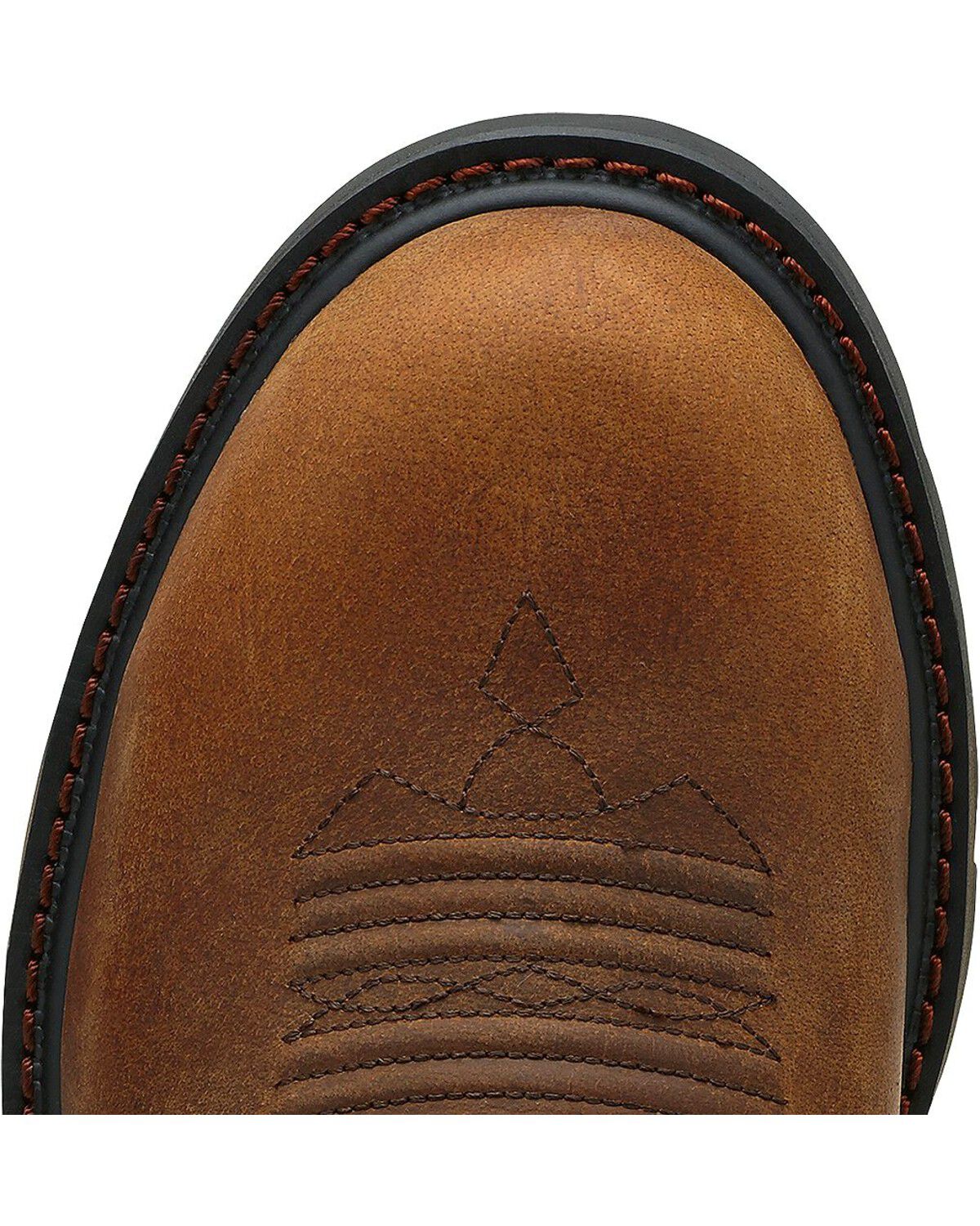 Image #3 - Ariat Men's Groundbreaker Pull On Work Boots - Steel Toe, Brown, hi-res