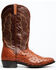 Image #2 - El Dorado Men's Exotic Full-Quill Ostrich Skin Western Boots - Round Toe, Cognac, hi-res