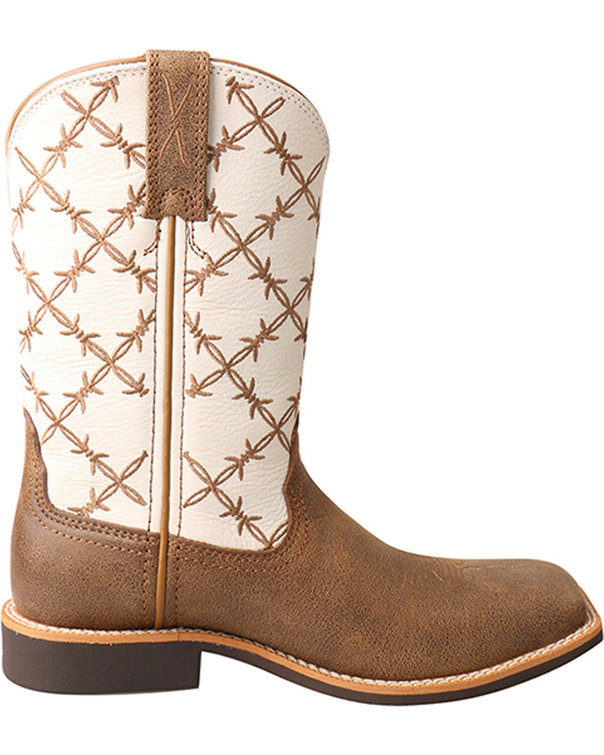 Image #2 - Twisted X Kid's Top Hand Western Boots - Square Toe, Brown, hi-res