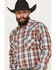 Image #2 - Ely Walker Men's Plaid Print Long Sleeve Pearl Snap Western Shirt - Big, , hi-res