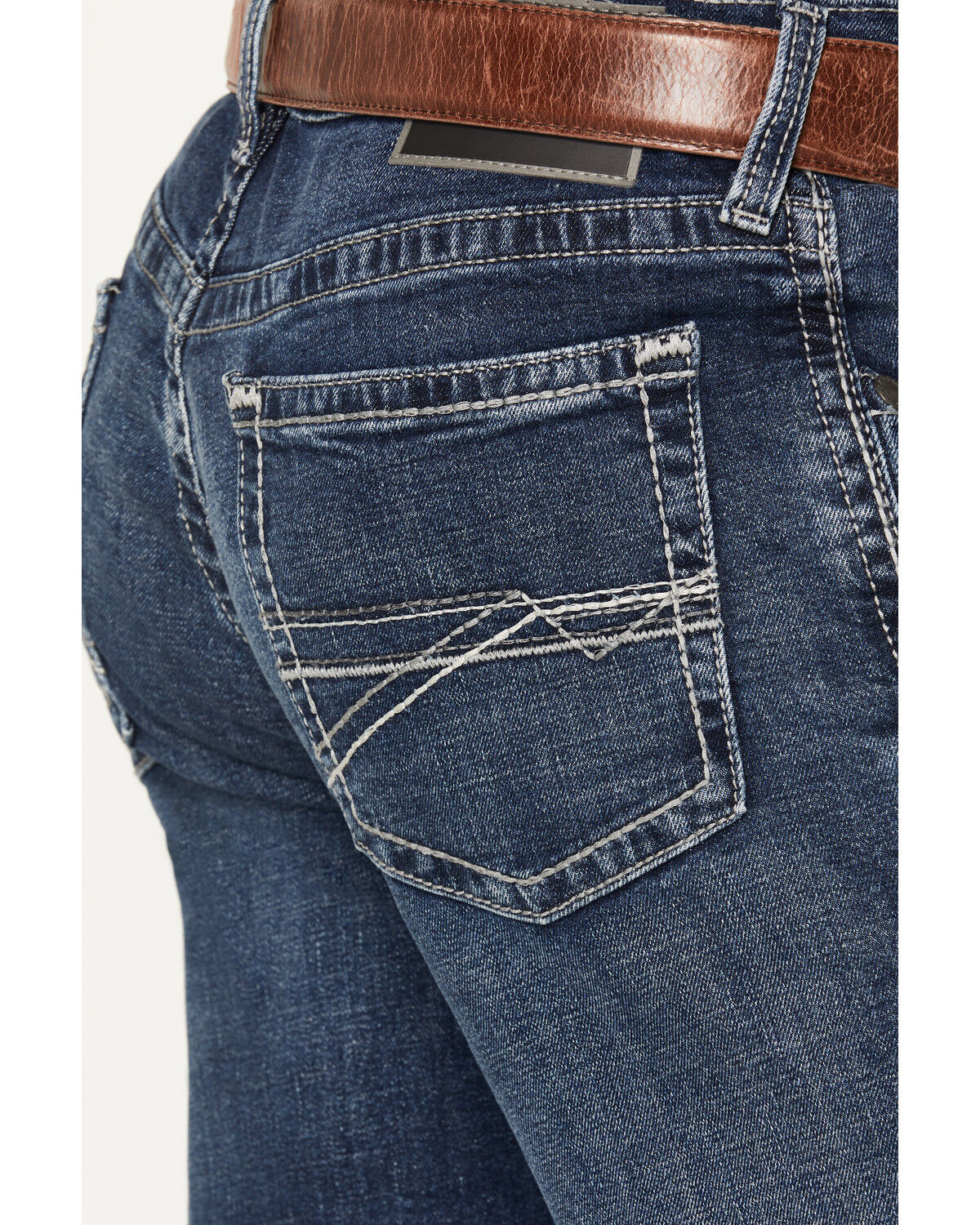 Image #4 - Ariat Men's M2 Kenny Dark Wash Relaxed Straight Stretch Denim Jeans, Dark Wash, hi-res