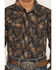 Image #3 - Cody James Boys' Canyon Rider Paisley Print Long Sleeve Snap Western Shirt, Navy, hi-res
