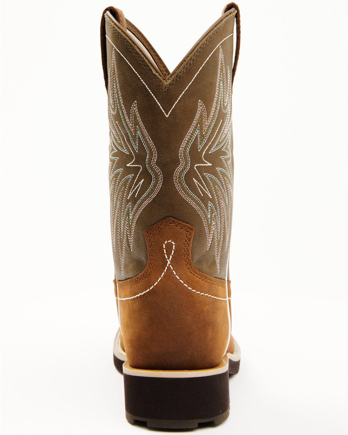 Image #5 - RANK 45&reg; Women's Sage Western Performance Boots - Broad Square Toe, Olive, hi-res