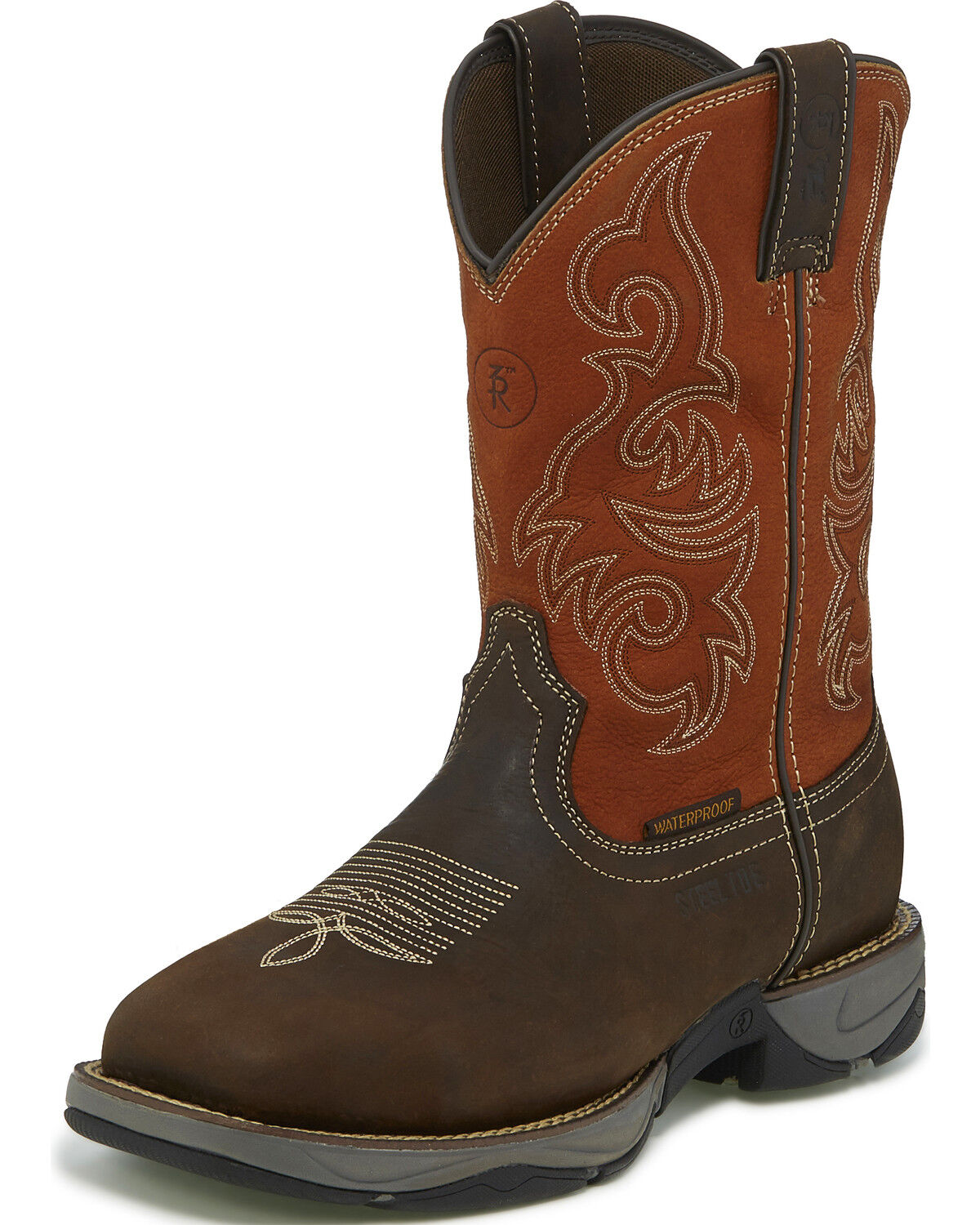 Image #2 - Tony Lama Men's Junction Waterproof Work Boots - Steel Toe, Brown, hi-res