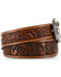 Image #2 - Justin Kid's Tooled Leather Belt, Brown, hi-res