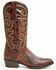 Image #2 - El Dorado Men's Ostrich Leg Brass Western Boots - Round Toe, Bronze, hi-res