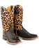Image #1 - Tin Haul Women's Wild Cat Western Boots - Broad Square Toe, Brown, hi-res