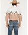 Image #4 - Panhandle Slim Men's Cowboy Border Print Long Sleeve Snap Western Shirt, Tan, hi-res