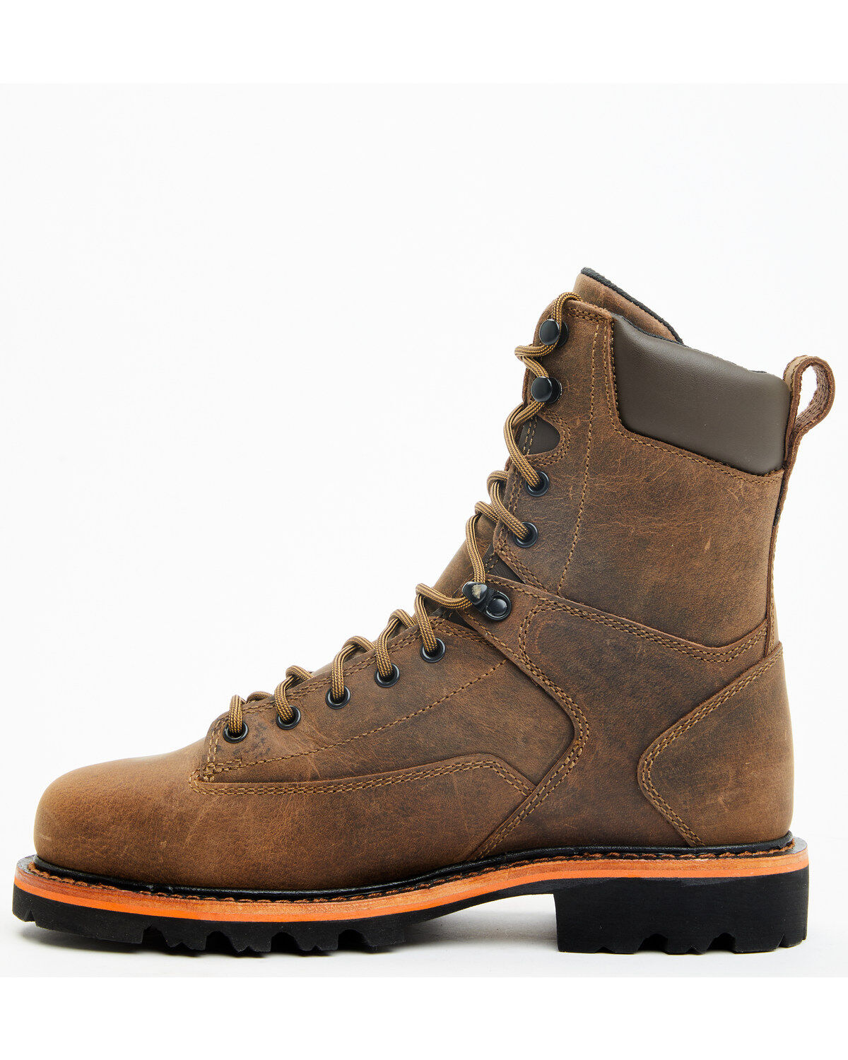 Image #3 - Hawx Men's 8" Insulated Lace-Up Waterproof Work Boots - Composite Toe, Brown, hi-res