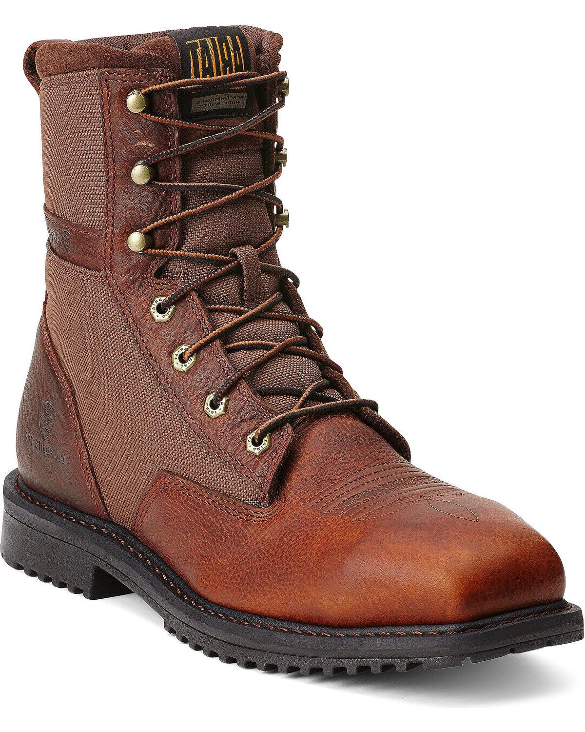 Image #1 - Ariat RigTek 8" Lace-Up Work Boots - Composite Toe, Brown, hi-res