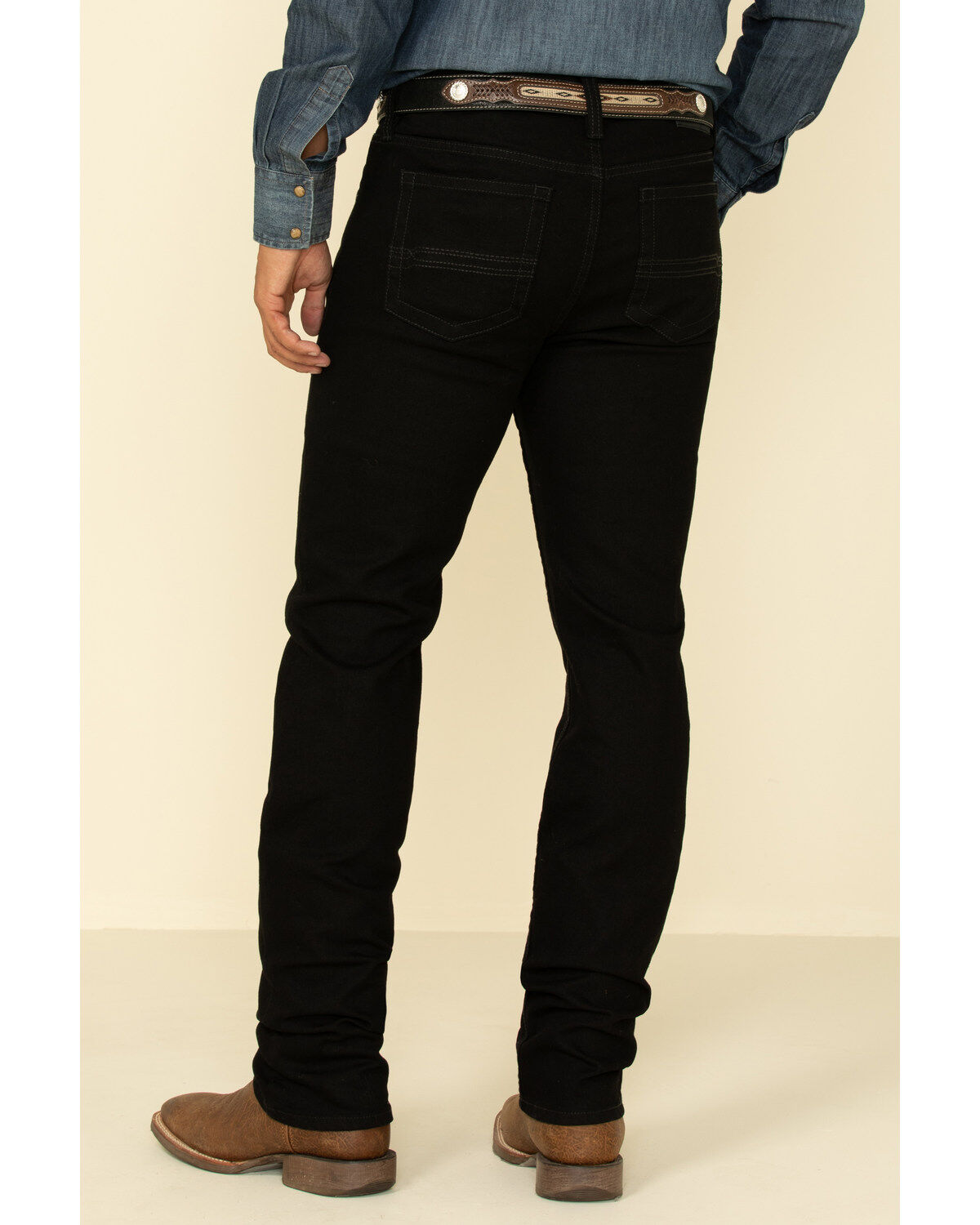 Image #1 - Cody James Men's Night Rider Wash Jackson Slim Straight Stretch Denim Jeans, Black, hi-res