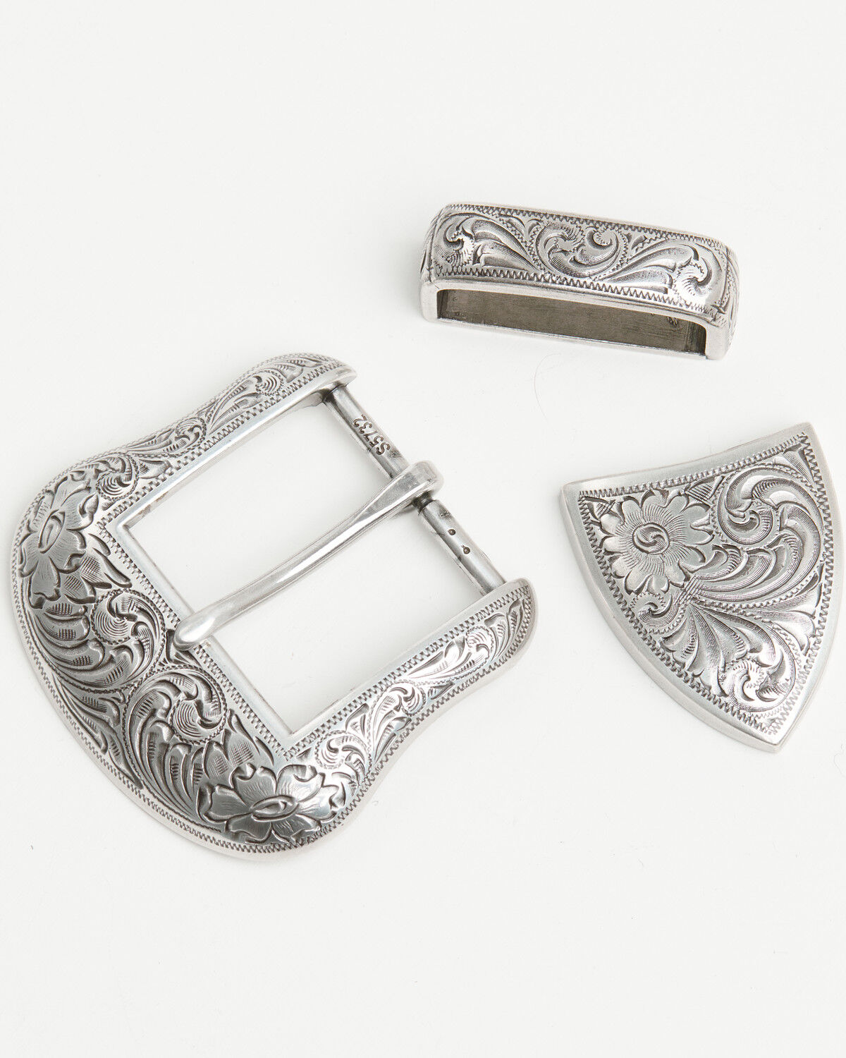 Image #1 - Cody James&reg; Men's Three Piece Buckle Set, Silver, hi-res
