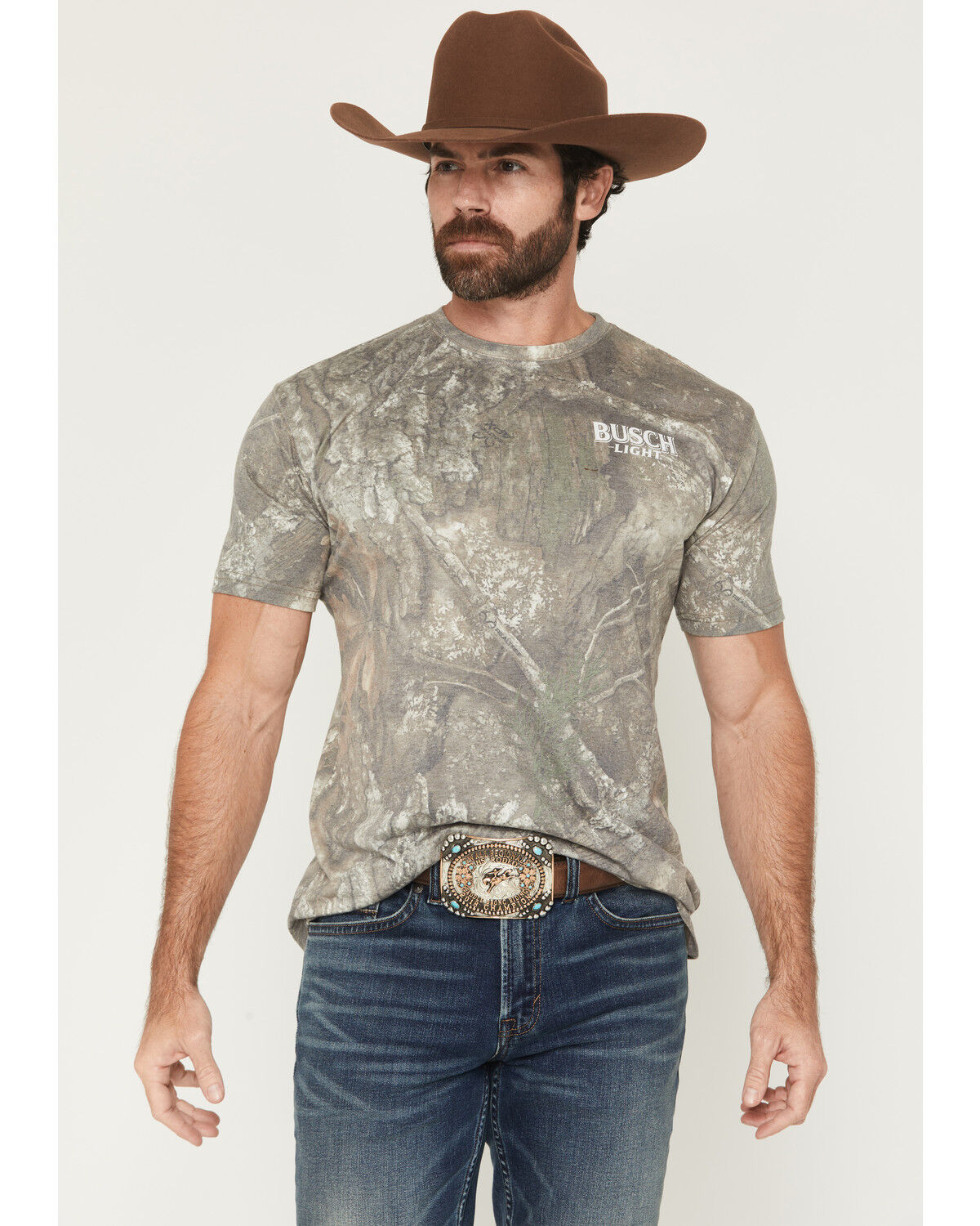 Image #3 - Buckwear Men's Busch Blaze Camo Print Short Sleeve Graphic T-Shirt, Camouflage, hi-res