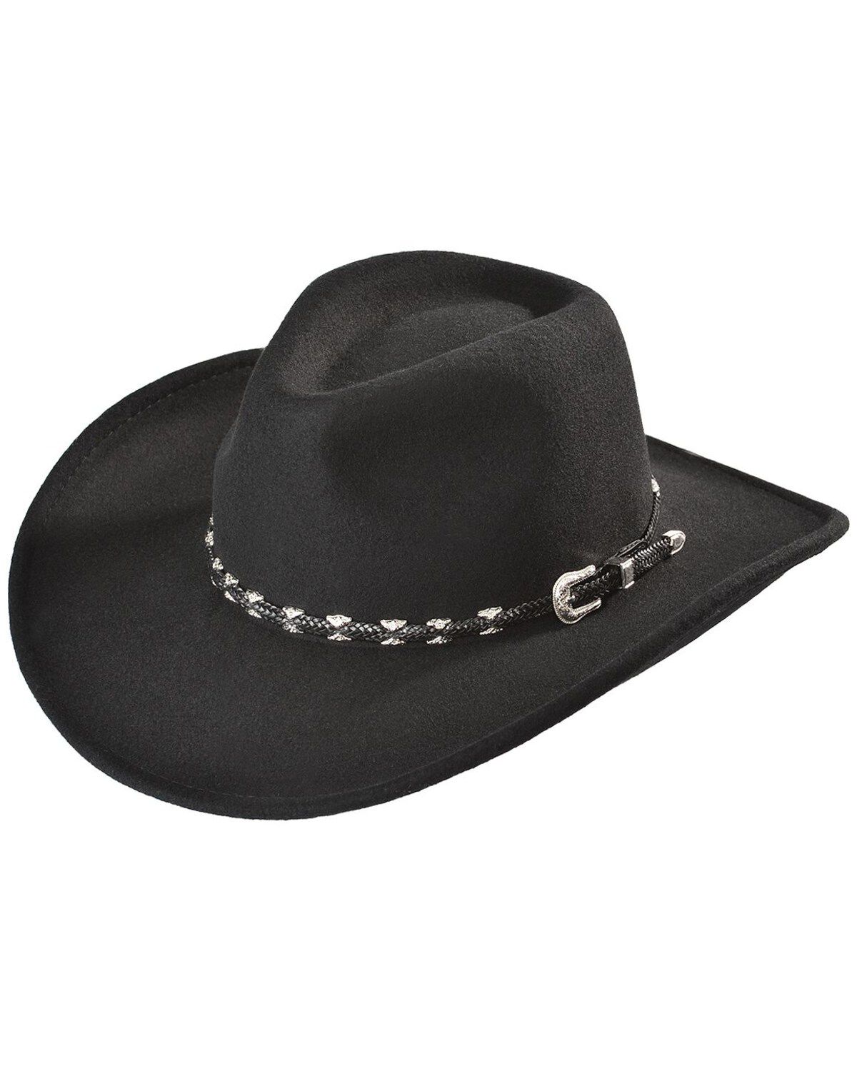 Image #1 - Outback Trading Co. Wallaby UPF 50 Sun Protection Crushable Wool Felt Hat, Black, hi-res