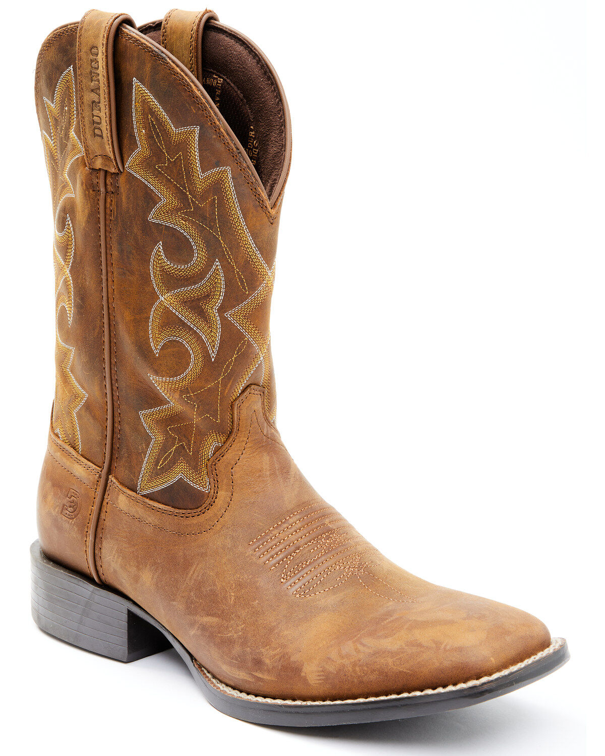 Image #1 - Durango Men's Boot Barn Exclusive Westward Western Performance Boots - Broad Square Toe, Brown, hi-res
