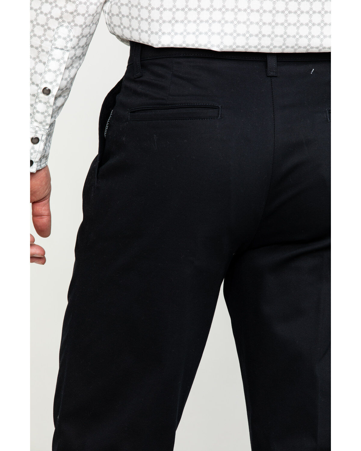Image #5 - Wrangler Men's Black Casual Pleated Front Western Pants, Black, hi-res