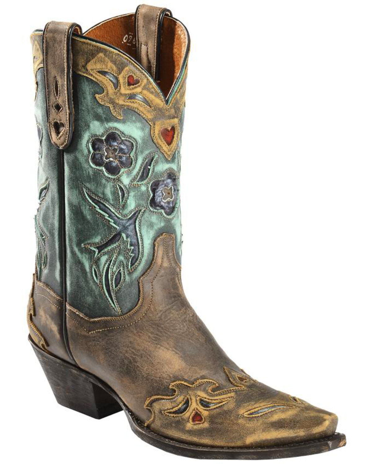 Dan Post Women's Blue Bird Wingtip Western Boots - Snip Toe, Copper, hi-res