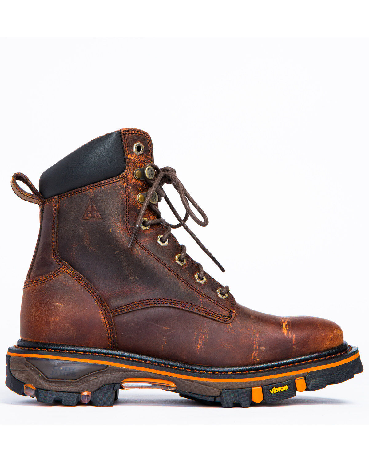 Image #4 - Cody James Men's 8" Decimator Work Boots - Soft Toe, Brown, hi-res