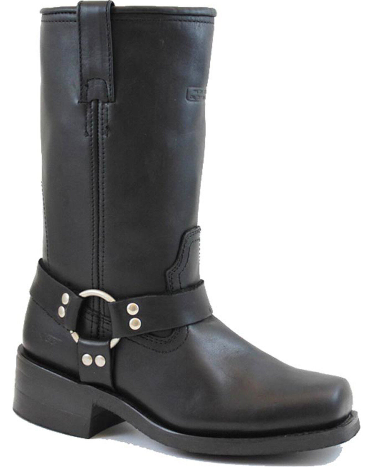 Image #1 - Ad Tec Men's Harness 13"Motorcycle Boots, Black, hi-res