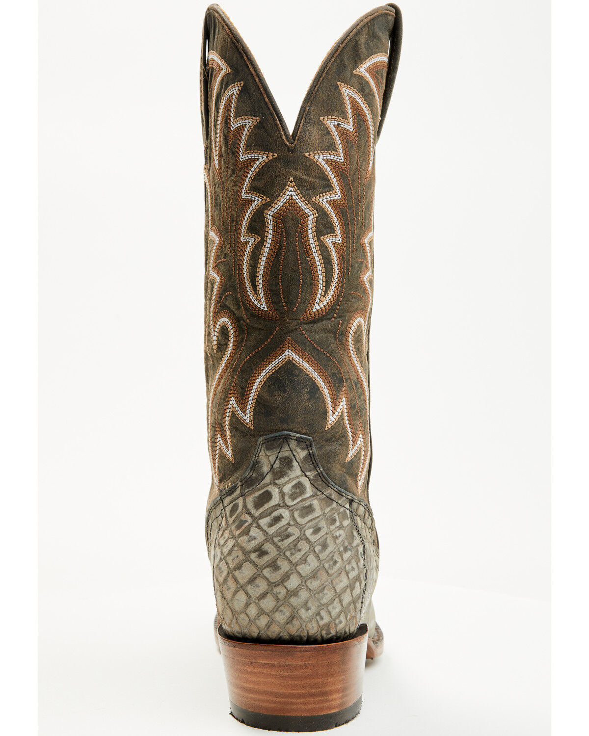 Image #5 - El Dorado Men's Exotic Alligator Western Boots - Square Toe, Grey, hi-res