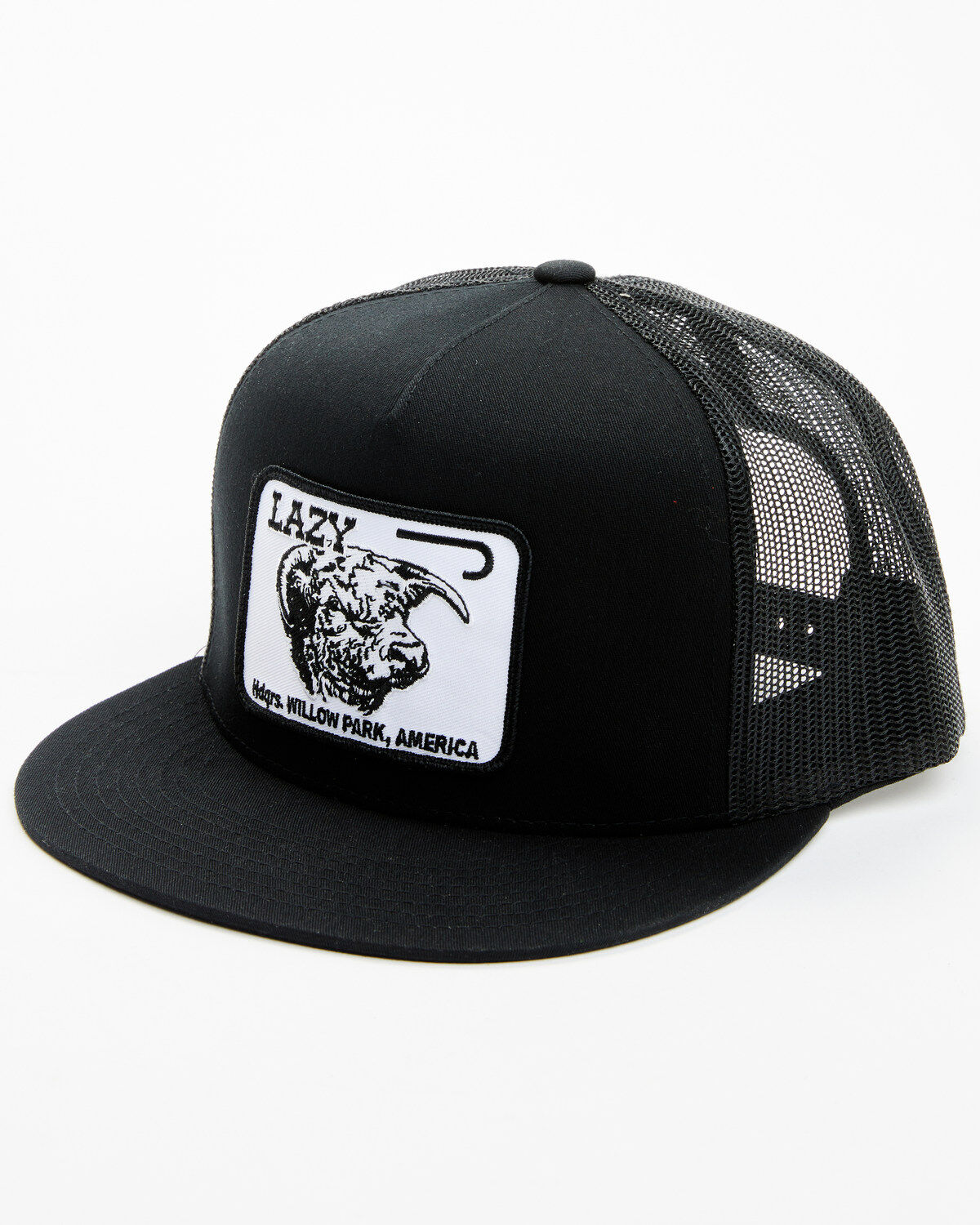 Image #1 - Lazy J Ranch Men's Cattle Headquarters Ball Cap, Black, hi-res