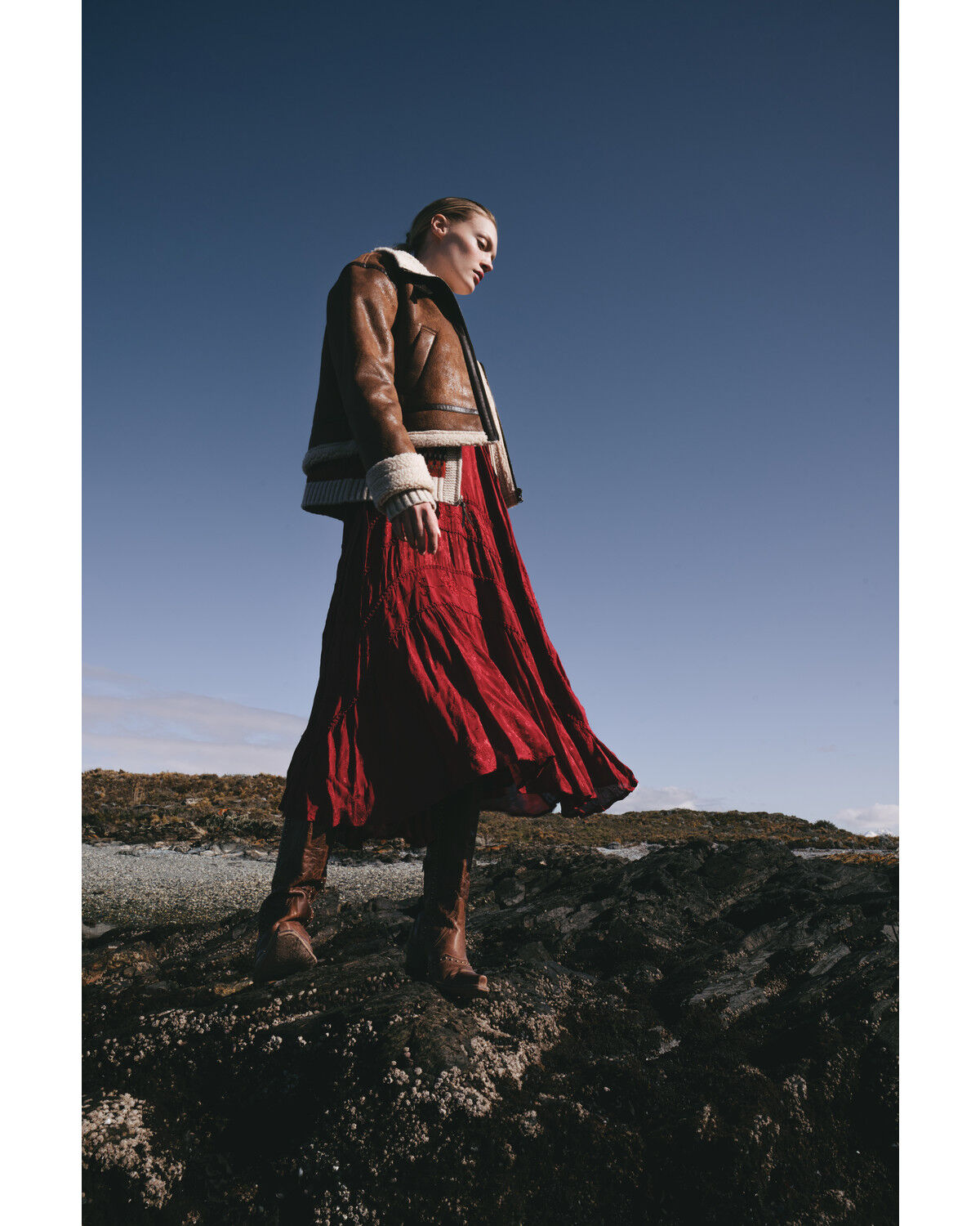 Image #1 - Scully Women's Lace-Up Jacquard Midi Dress, Burgundy, hi-res