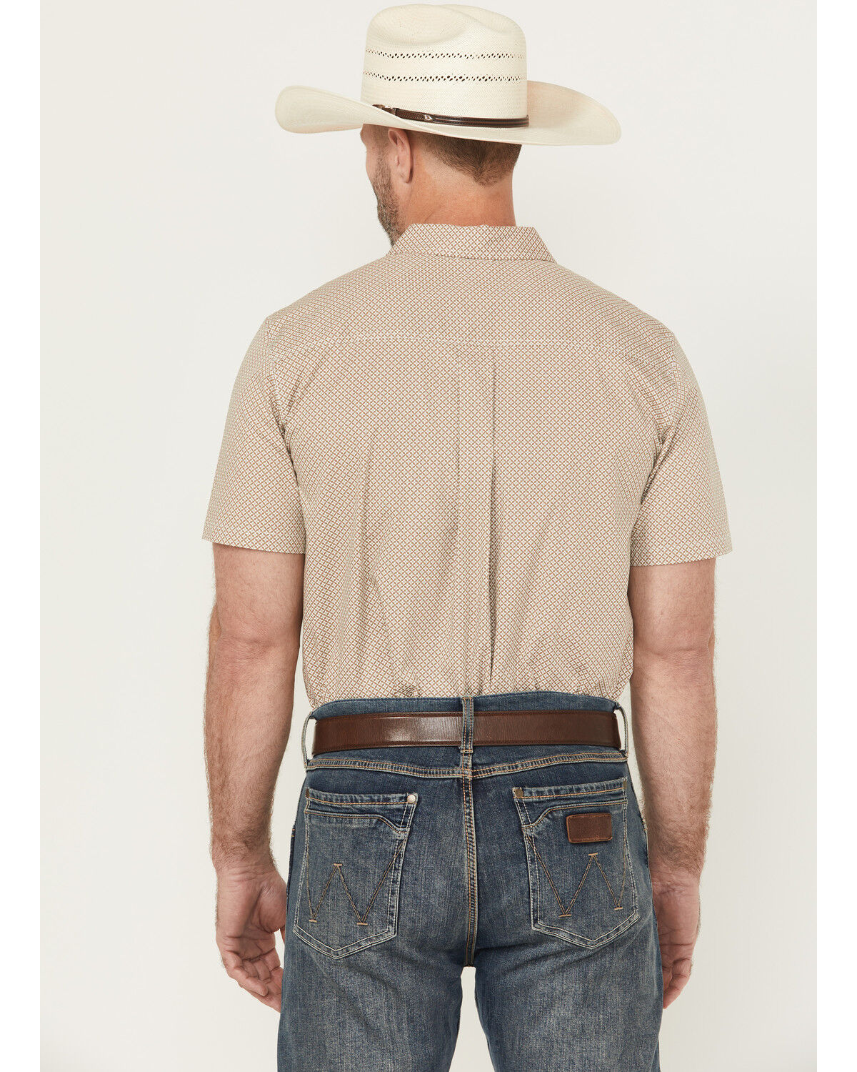 Image #4 - Cody James Men's Grill And Greet Geo Print Short Sleeve Button-Down Stretch Western Shirt - Big, Tan, hi-res