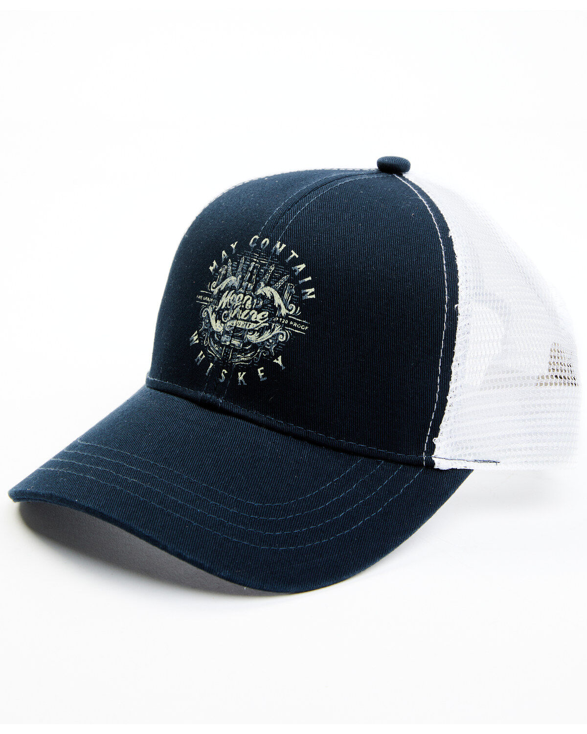 Image #1 - Moonshine Spirit&reg; Men's May Contain Whiskey Ball Cap, Navy, hi-res