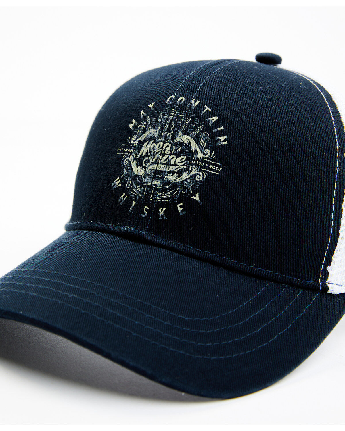 Image #2 - Moonshine Spirit&reg; Men's May Contain Whiskey Ball Cap, Navy, hi-res