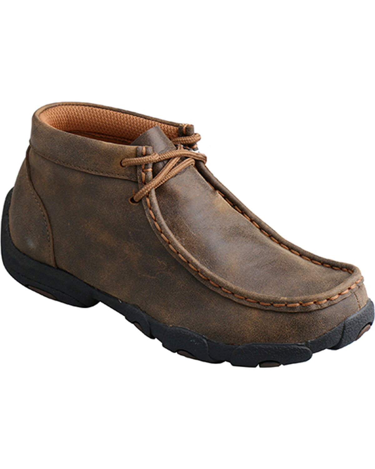 Image #1 - Twisted X Kid's Chukka Driving Mocs, Brown, hi-res