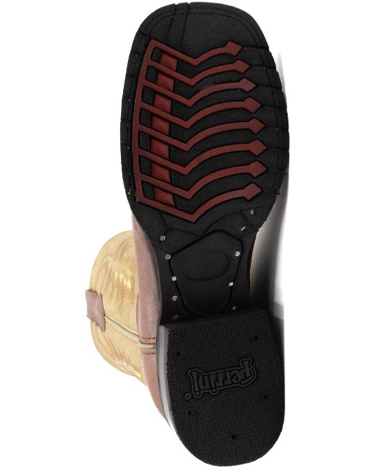 Image #7 - Ferrini Men's Maverick Western Boots - Broad Square Toe, Lt Brown, hi-res