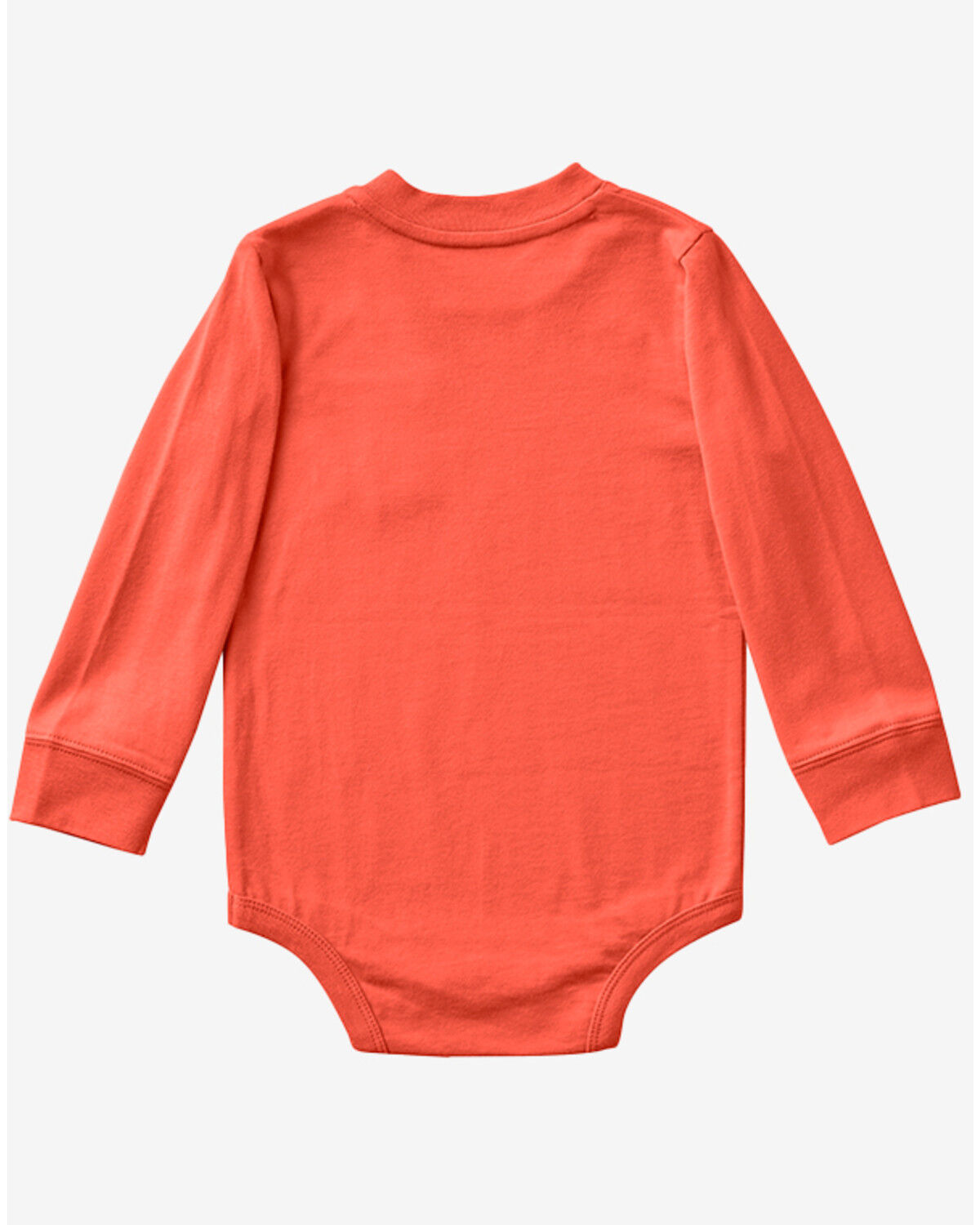 Image #2 - Carhartt Infant Boys' Burnt Brick Long Sleeve Logo Pocket Onesie, Red, hi-res