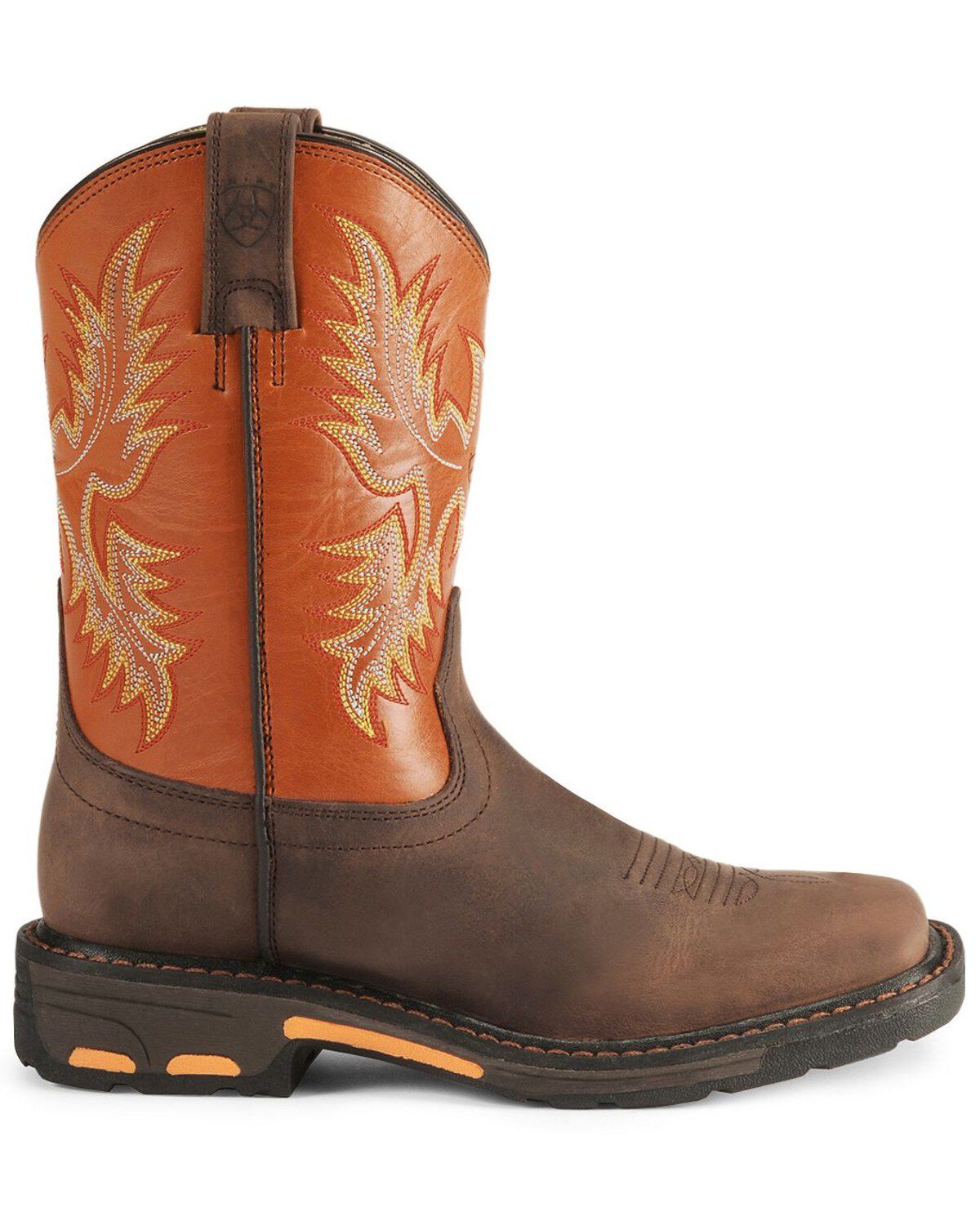 Image #2 - Ariat Boys' Earth WorkHog&reg; Western Boots - Square Toe, Earth, hi-res