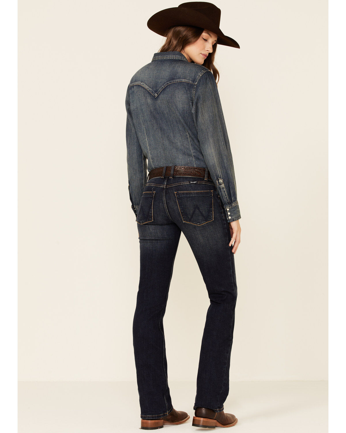 Image #4 - Wrangler Retro Low Rise Women's Dark Wash Sadie Jeans, Indigo, hi-res