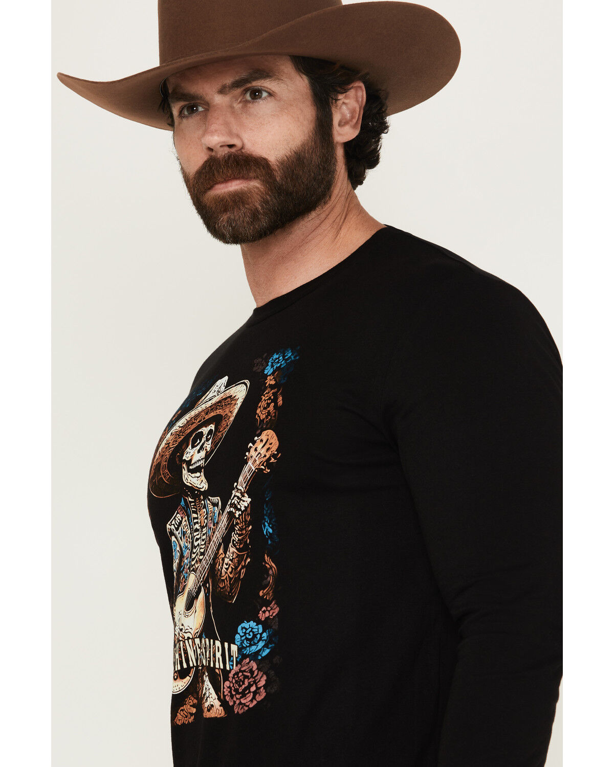 Image #2 - Moonshine Spirit&reg; Men's Solo Guitarist Long Sleeve Graphic T-Shirt, Black, hi-res