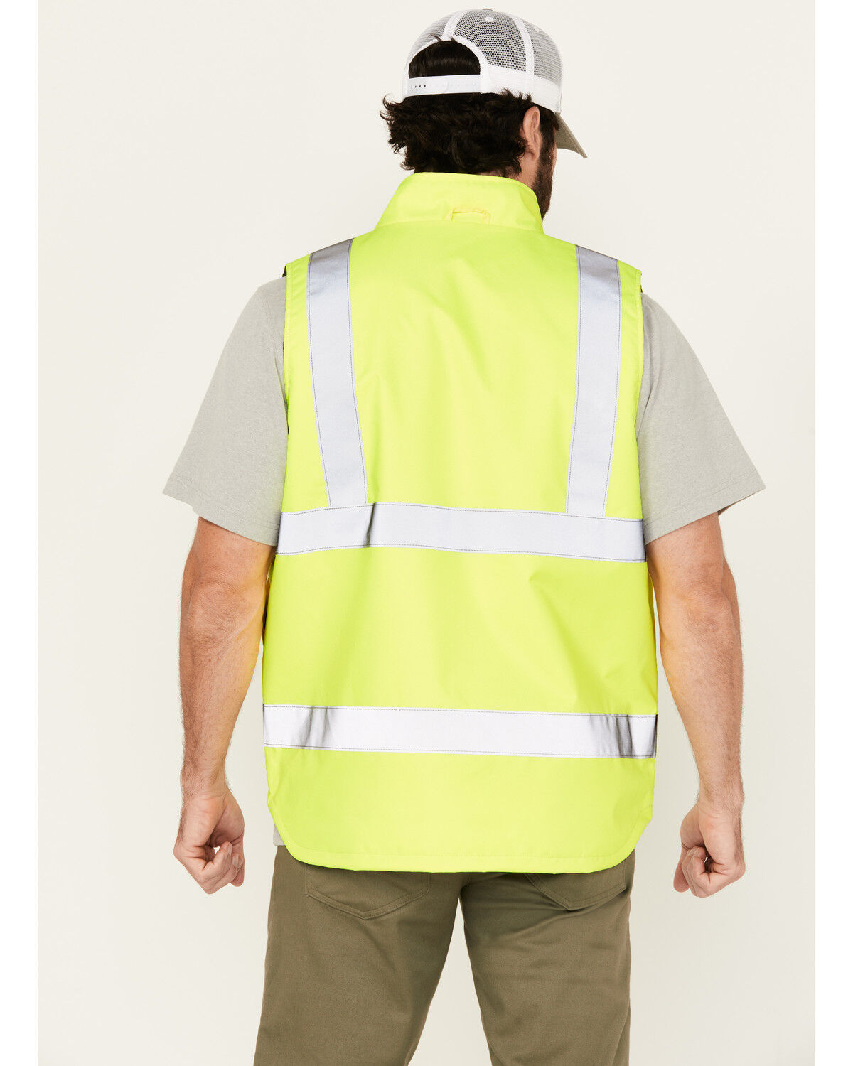 Image #4 - Hawx Men's Hi-Vis Safety Vest, Yellow, hi-res