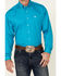 Image #3 - Cinch Men's Solid Long Sleeve Button-Down Western Shirt, Teal, hi-res