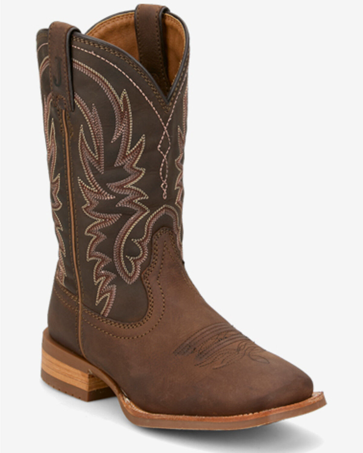 Image #1 - Justin Women's.Outlaw Ryley Performance Western Boots - Broad Square Toe, Brown, hi-res