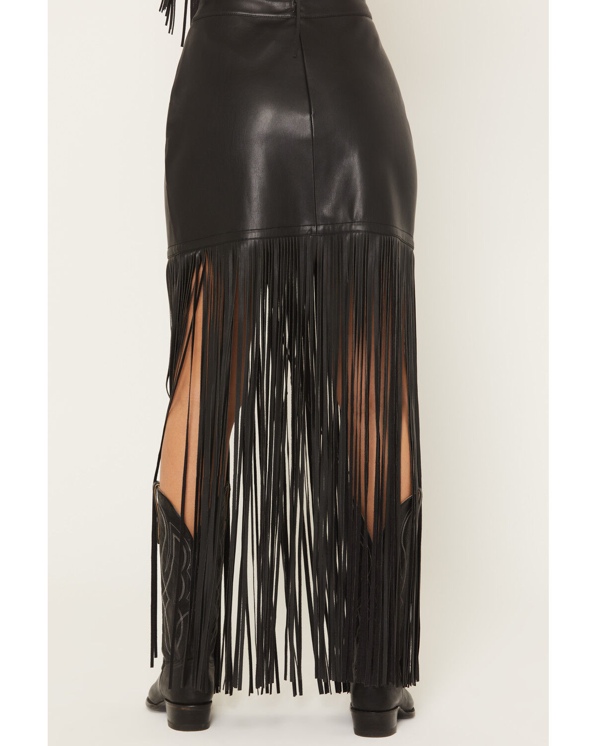 Image #5 - Idyllwind Women's Payson Faux Leather Fringe Midi Skirt, , hi-res