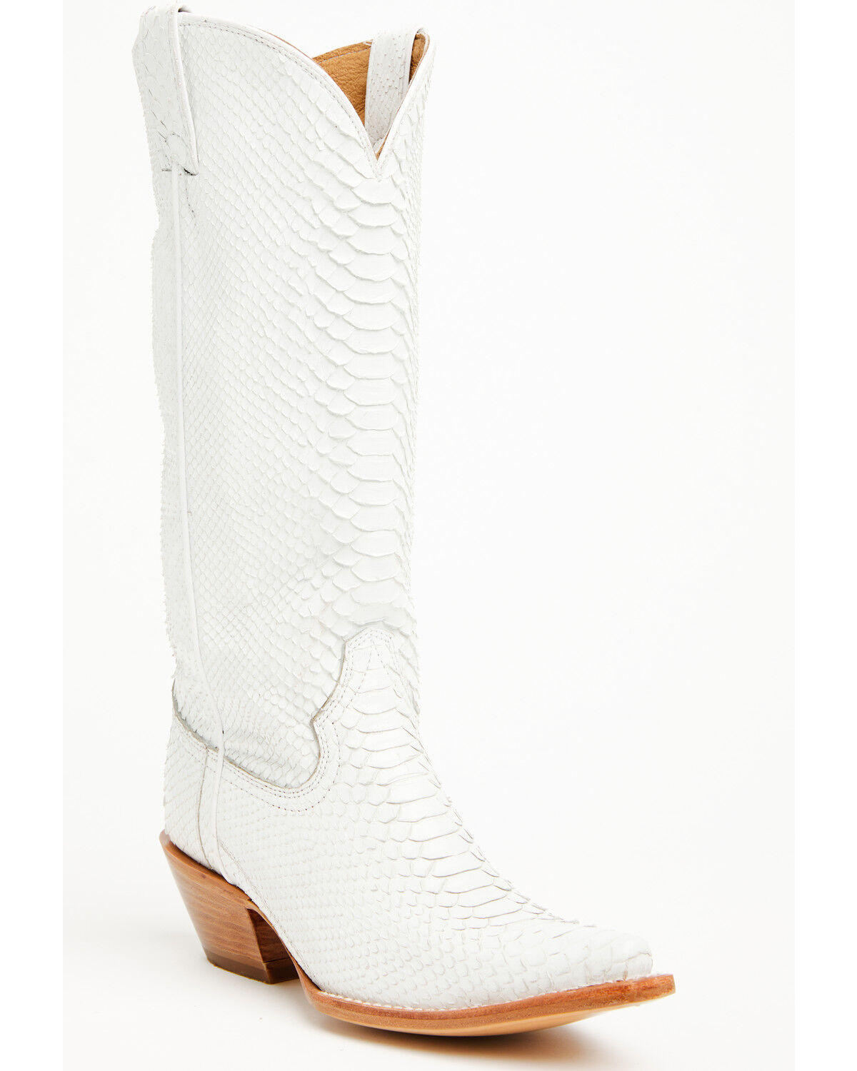 Image #1 - Idyllwind Women's Slay Exotic Python Western Boots - Snip Toe, White, hi-res
