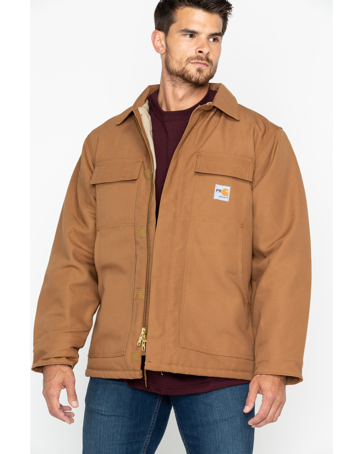 Image #1 - Carhartt Men's FR Duck Traditional Coat - Big & Tall, Carhartt Brown, hi-res