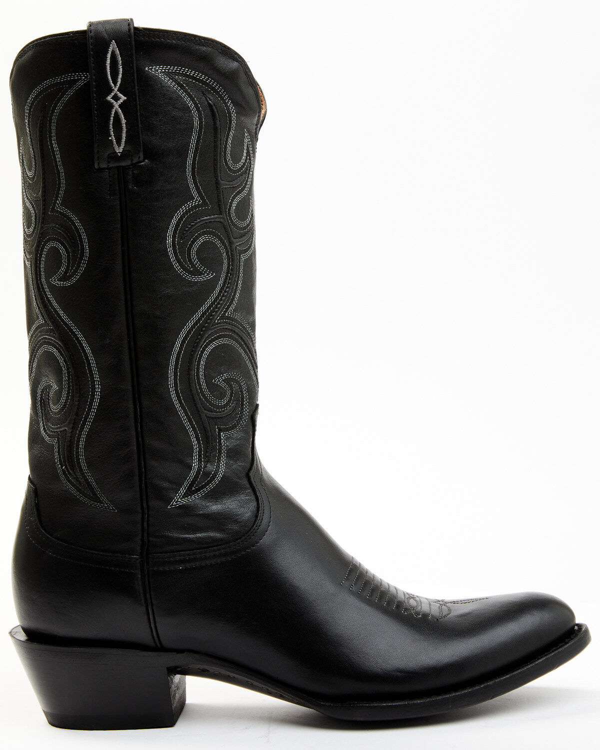 Image #2 - Lucchese Men's Cowhide Western Boots - Round Toe, Black, hi-res