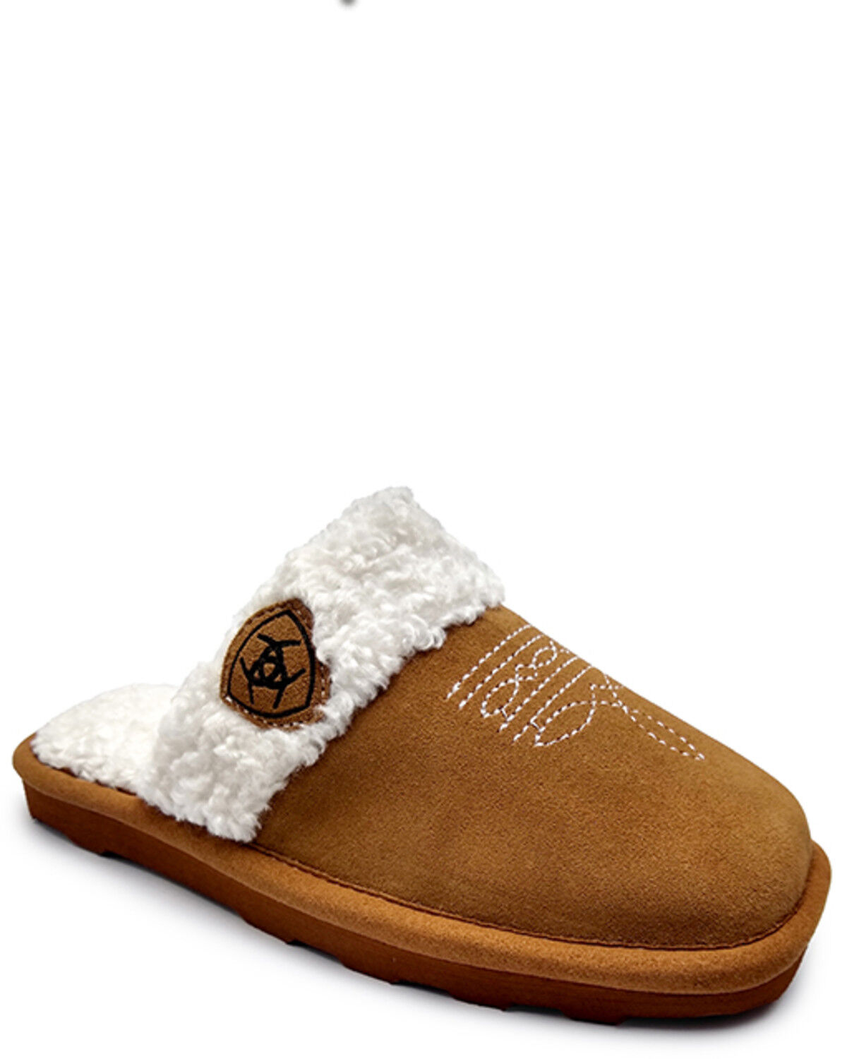Image #1 - Ariat Girls' Jackie Square Toe Slippers, Chestnut, hi-res