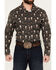 Image #3 - Rock & Roll Denim Men's Vintage '46 Steer Head Print Long Sleeve Pearl Snap Western Shirt, Black, hi-res