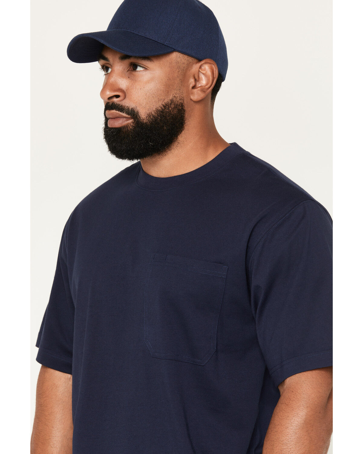 Image #3 - Hawx Men's Backbone Short Sleeve Graphic Pocket Work T-Shirt, Navy, hi-res